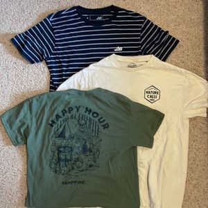 Three tee shirts bundle